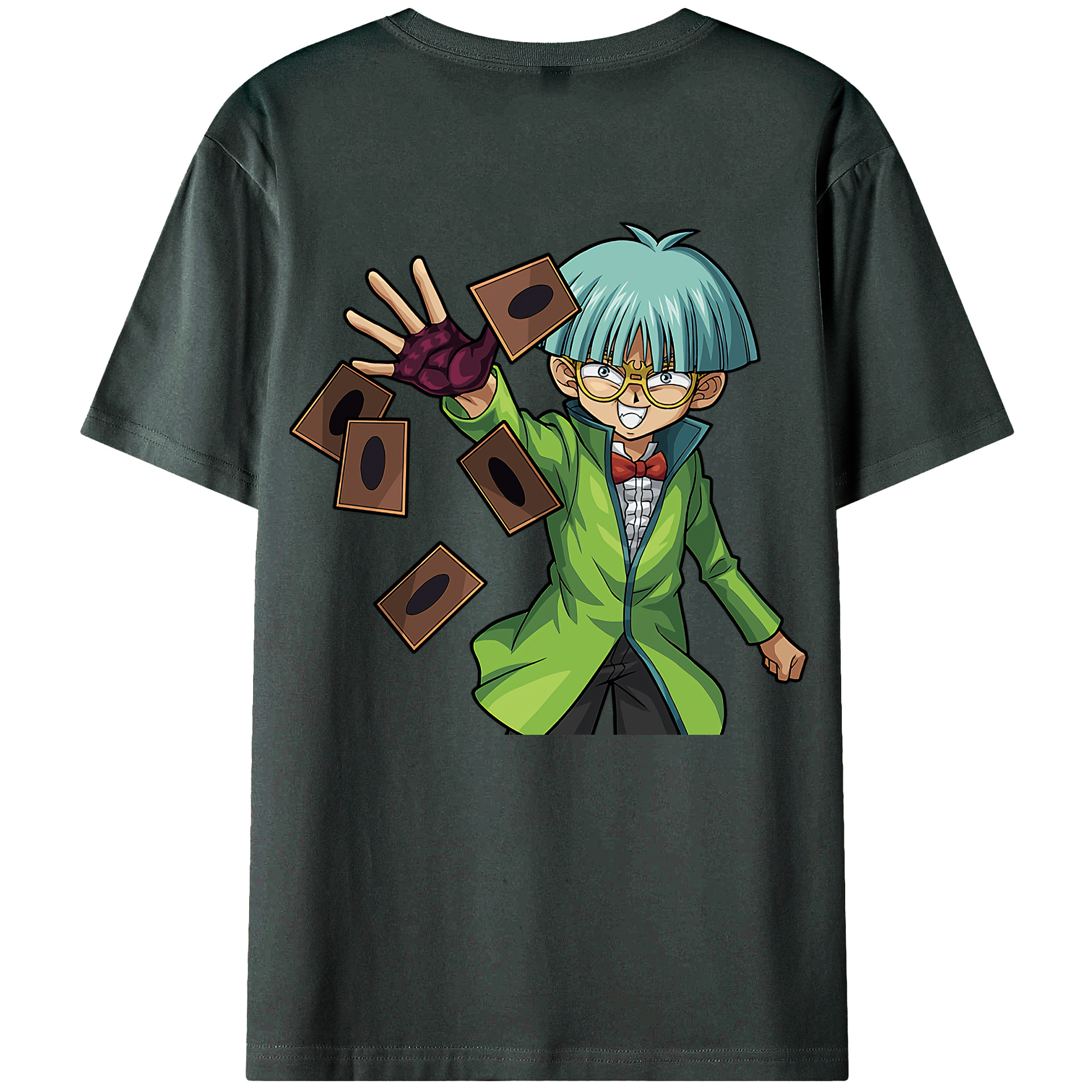 （画像用） 遊☆戯☆王 Yu-Gi-Oh! 綿100％ メンズ半袖Tシャツ（バックプリント） 通気性
